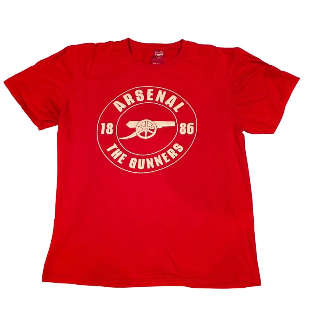 Arsenal FC The Gunners Red Graphic T-Shirt Official Product Mens Large 1886